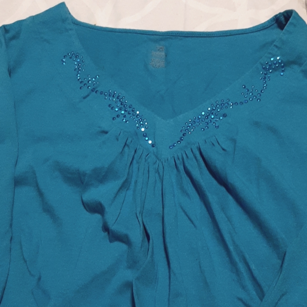 Teal plus Size Top